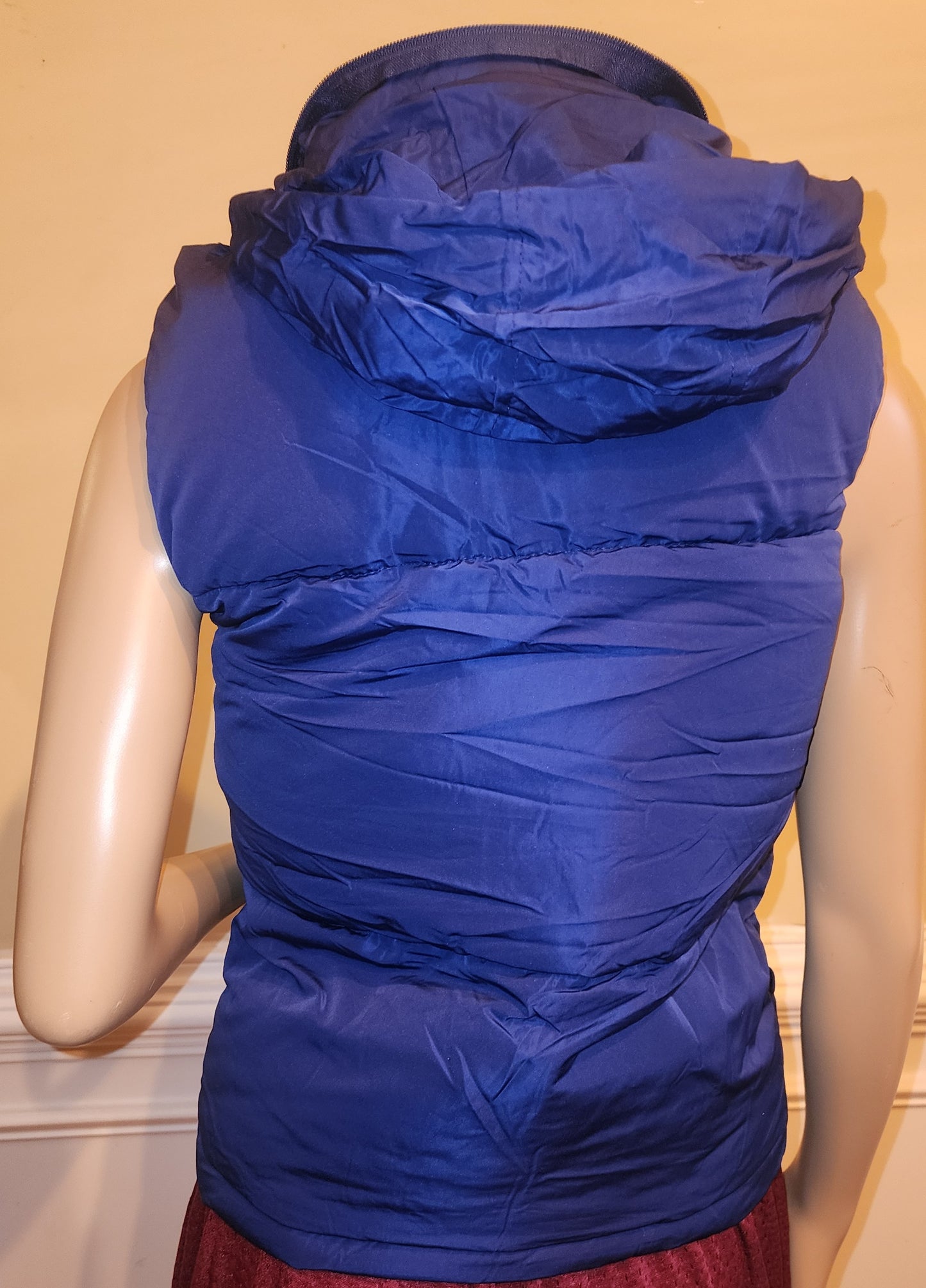 Youth Spelman Hooded Blue Puffer Vest