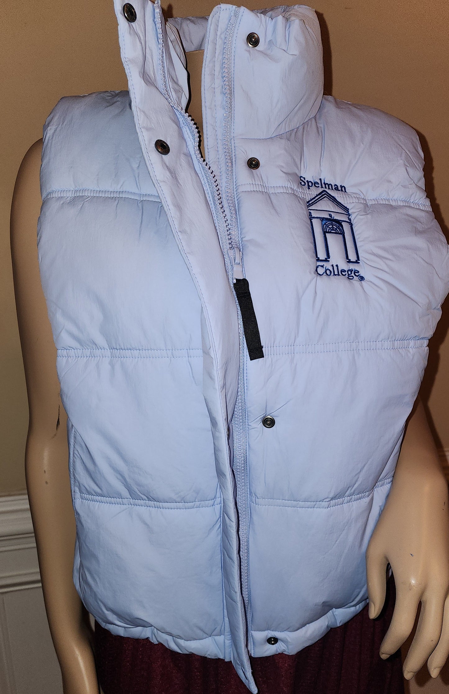 Spelman Light Blue Puffer Vest