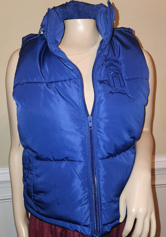 Spelman Blue Puffer Vest