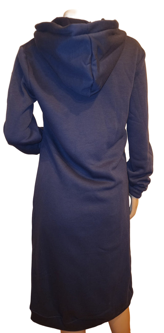 Spelman Long Hooded Dark Blue Duster