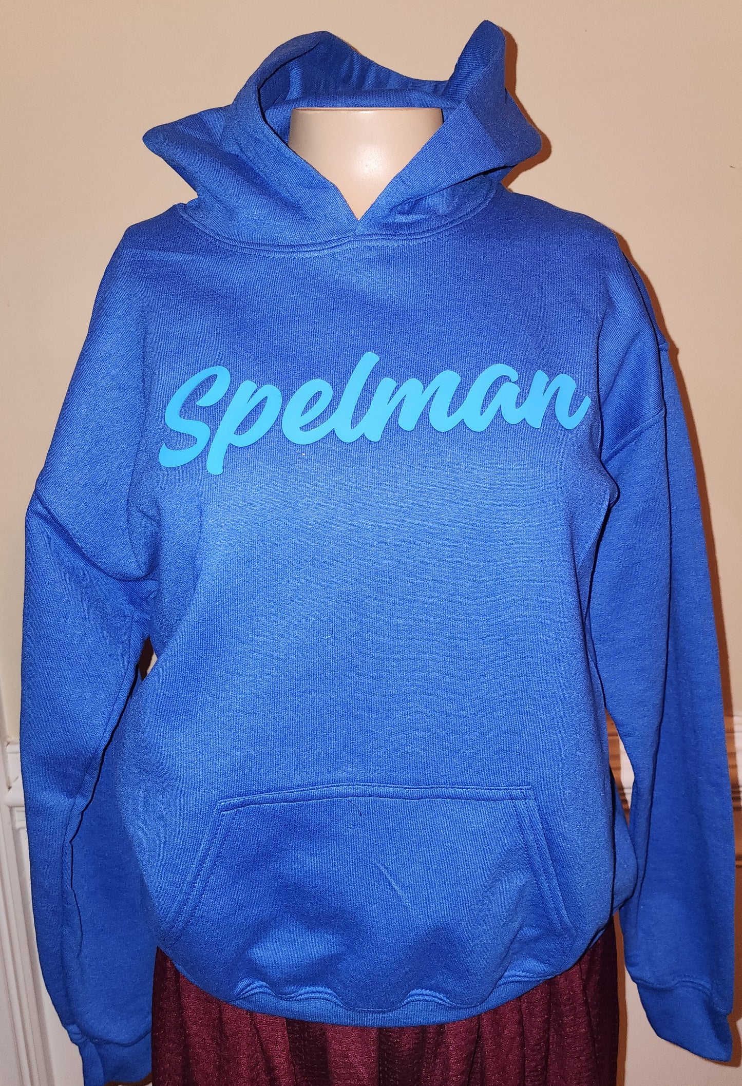 Youth Spelman Blue Hooded Sweatshirt