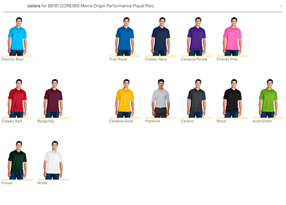 MENS FIT -  Embroidered Logo Polo