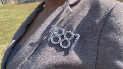 Spelman 1881 2 Row Pins (2.5" x 1.5")